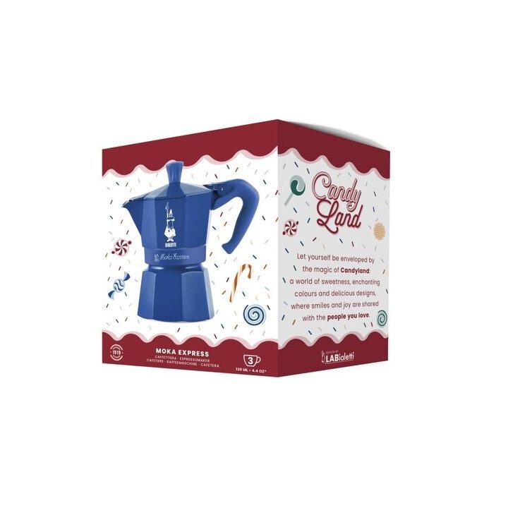 Macchinetta da caffè per 3 tazze Moka Express 5464 BIALETTI blu