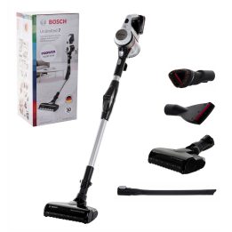 Bosch BBS711W stick vacuum/electric broom Bagless 0.3 L Black Stainless steel White