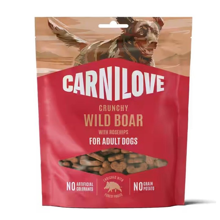 CARNILOVE Crunchy Wild boar with rosehips - dog treat - 200g