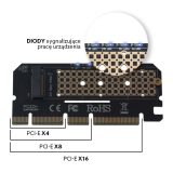 Expansion card adapter M.2 NVMe M-Key PCI-E Savio AK-41