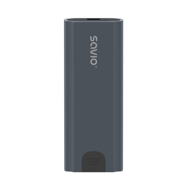 Savio M.2 SSD NVMe external drive enclosure USB-C 3.1 AK-67 grey