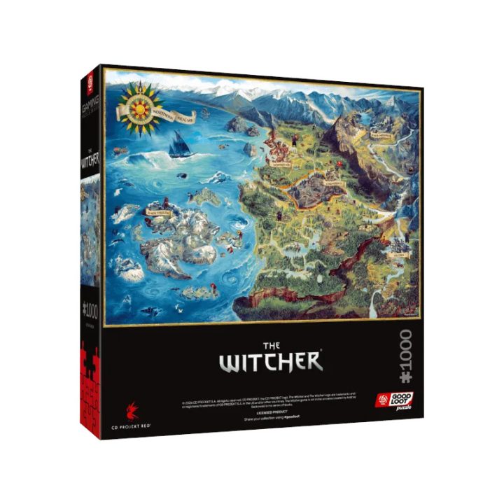 Puzzle Good Loot: The Witcher - The Northern Realms Map 1000 elementów