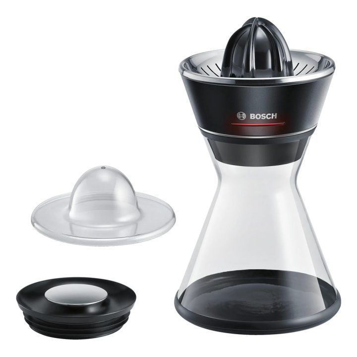 Bosch MCP72GPB Spremiagrumi plastica acciaio inox nero trasparente