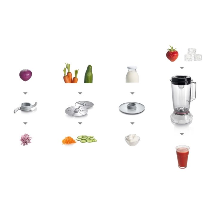 Bosch MCM3201B Robot da cucina 800 W 2.3 L nero trasparente