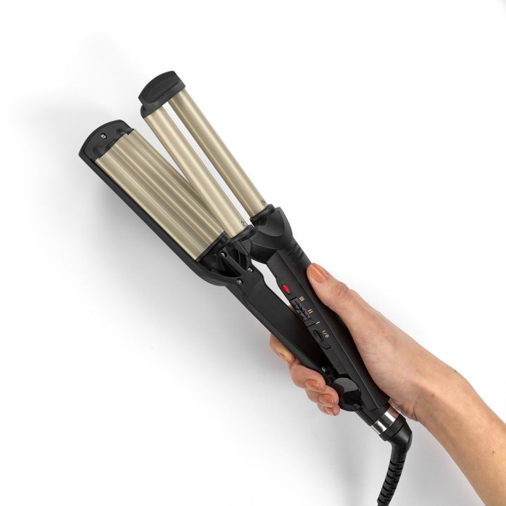 BaByliss C260E EasyWaves Texturizing Piastra lisciante riscaldata nero argento 70.9 (1.8 m)