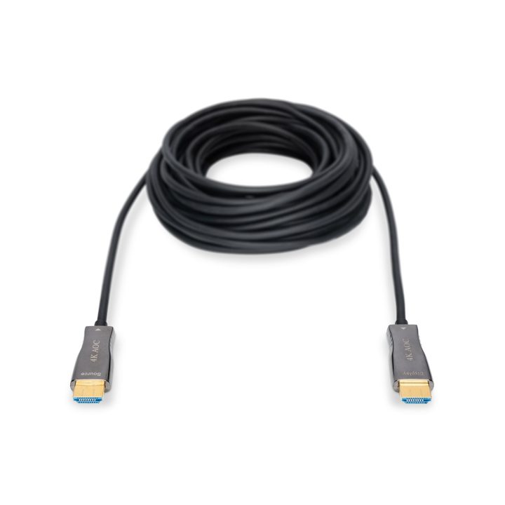 Cavo fibra ottica ibrida Digitus HDMI AOC UHD 4K 10 m