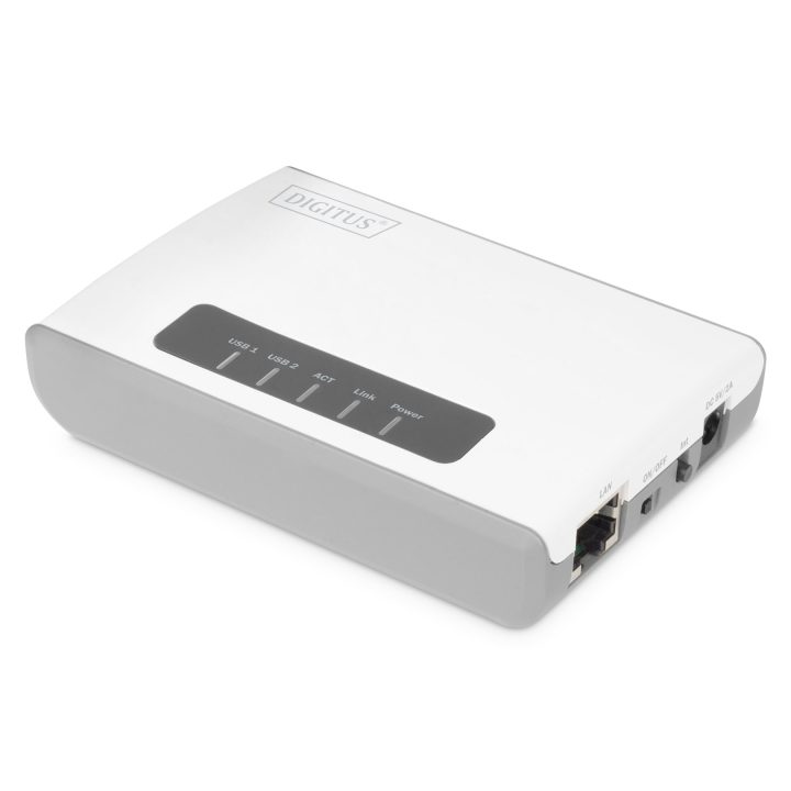Digitus 2 Porta USB 2.0 Server di rete wireless multifunzionale 300 Mbps