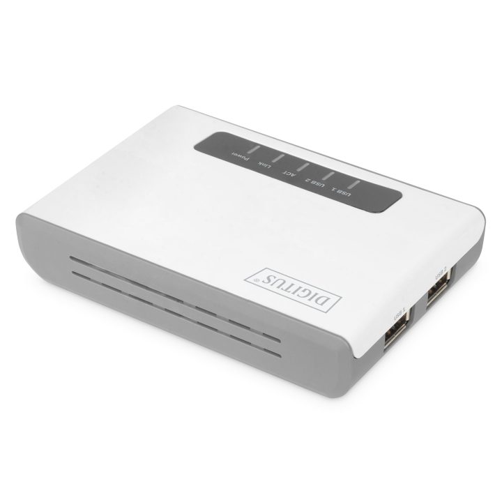 Digitus 2 Porta USB 2.0 Server di rete wireless multifunzionale 300 Mbps