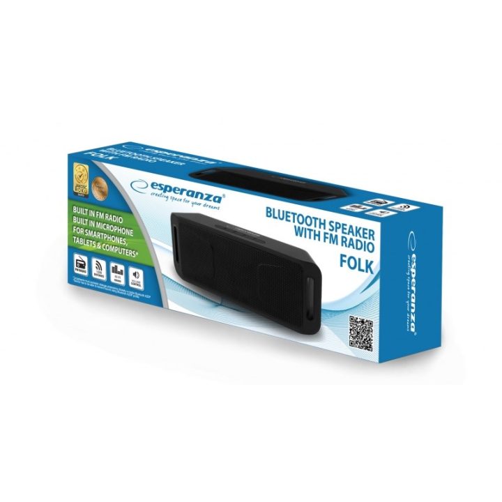 Esperanza FOLK Altoparlante portatile stereo nero 6 W