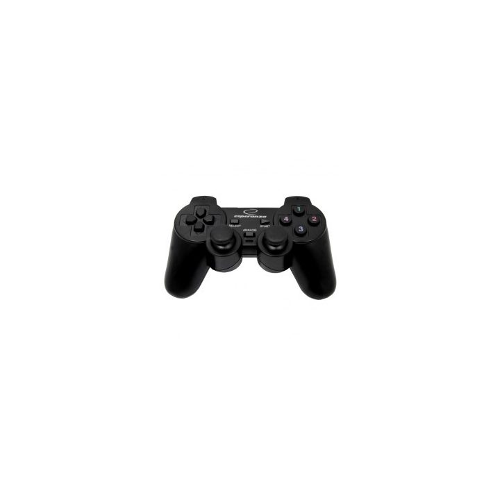 Esperanza EG106 joystick controller gaming PC Playstation 2 Playstation 3 analogico/digitale USB 2.0 nero