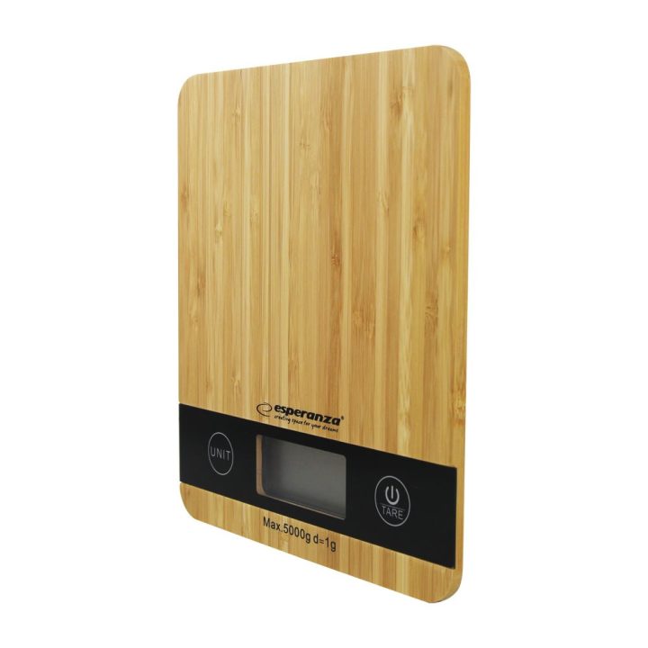Esperanza EKS005 Bilancia da cucina elettronica Bambus Piano Rettangolare