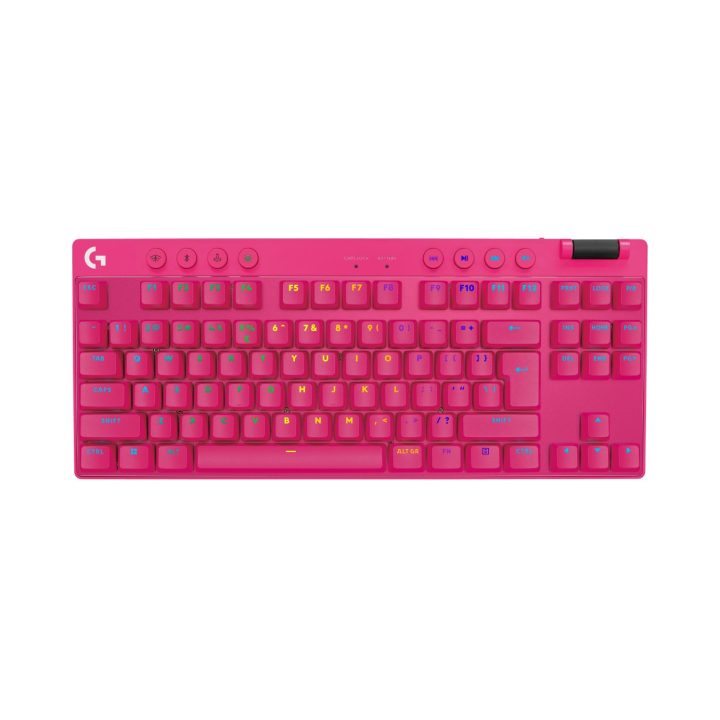Logitech G PRO X TKL Tastiera Gaming RF Wireless + Bluetooth QWERTY US Internazionale Magenta