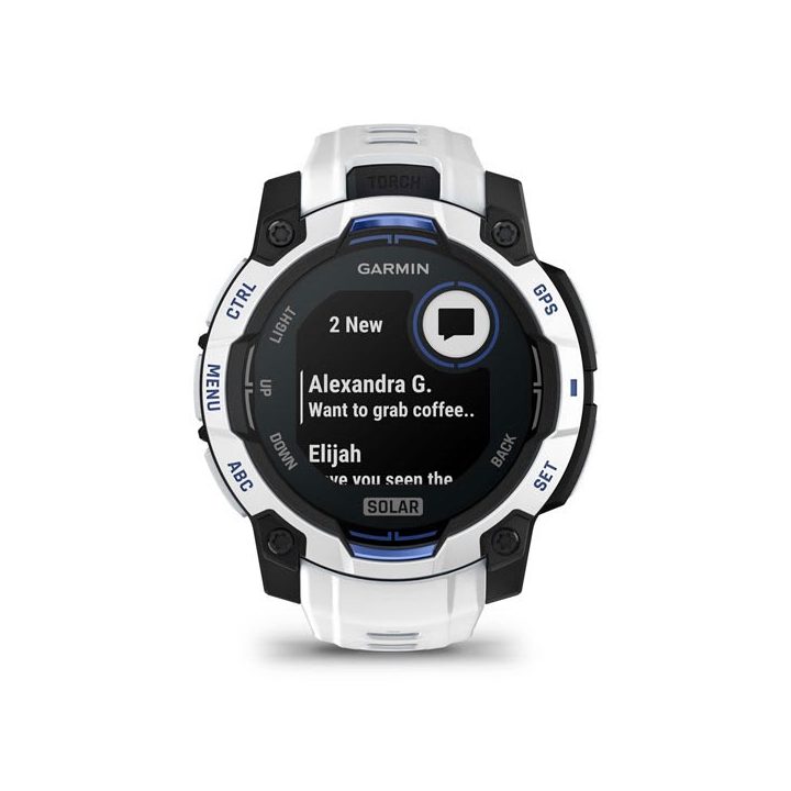 Garmin Instinct 3 Solar orologio 45mm bianco