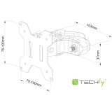 Techly ICALCD100BK Scrivania nera