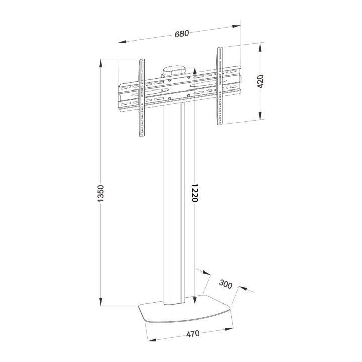 Supporto Techly ICA-TR27 TV 139.7 cm (55 ) nero