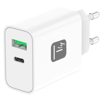 Techly IPW-USB-30WACG caricabatterie dispositivi mobili Universal Bianco AC Ricarica rapida Da interno