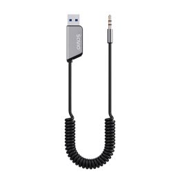 Savio TR-16 Adattatore trasmettitore AUX con funzione vivavoce Bluetooth 5.3 Google Assistant/Siri