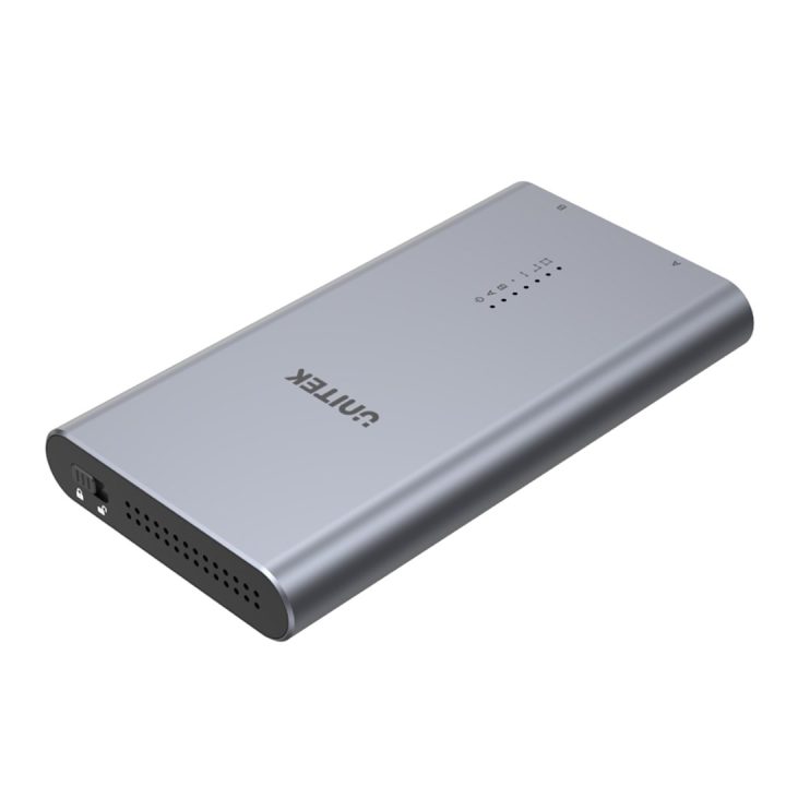 UNITEK S1206A SolidForce USB-C a PCIe/NVMe M.2 SSD 10Gbps Enclosure Dual Bay con Clone Offline