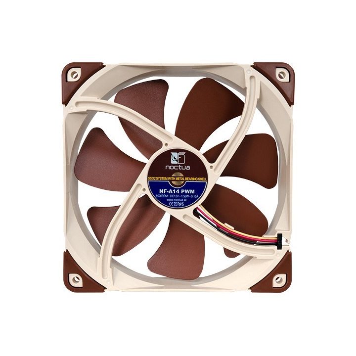 Noctua NF-A14 PWM Ventola case per PC 14 cm marrone