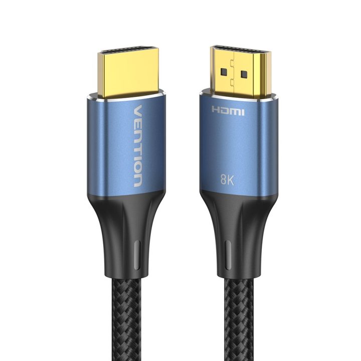 Vention Cavo intrecciato in cotone HDMI-A Maschio a Maschio HD 8K 5M Tipo Lega di Alluminio blu