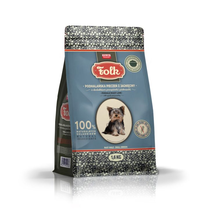 FOLK Razze piccole Arrosto di agnello stile Podhale con quaglia e prezzemolo - cibo secco cani - 1 6kg