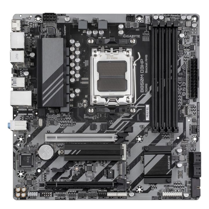 GIGABYTE B850M D3HP Scheda madre - AMD Ryzen 9000 Series CPUs 5+2+2 Phases Digital VRM fino a 8200MHz DDR5 (OC) 1xPCIe 5.0 + 1xP