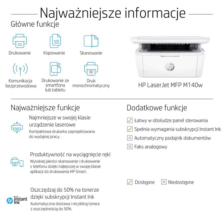 HP LaserJet MFP M140w Stampante