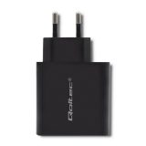 Qoltec 51717 caricabatterie | 45W | 5-20V | 2.25-3A | USB tipo C PD | USB | nero