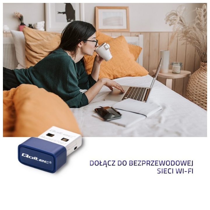 Qoltec 57007 adattatore mini wireless Bluetooth USB WiFi