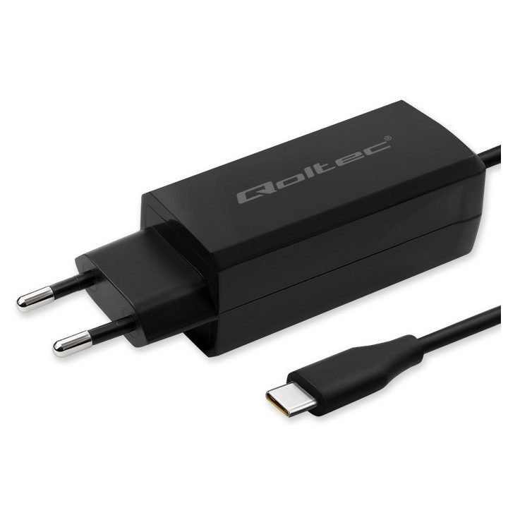 Qoltec 52420 90W GaN caricabatterie super veloce| 5-20V | 3-4.5A | USB-C 3.1
