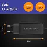 Qoltec 52420 90W GaN caricabatterie super veloce| 5-20V | 3-4.5A | USB-C 3.1