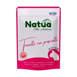 Natua Natural tonno con prosciutto cibo umido per gattini 70g