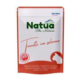 Natua Natural tonno con salmone cibo umido per gatto 70g