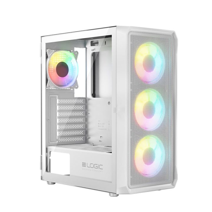 Logic PORTOS ARGB MINIDI USB 3.0 Case bianco