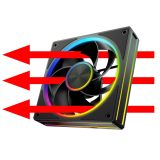 MODECOM VOLCANO LOOP 120 ARGB Ventola inversa nero