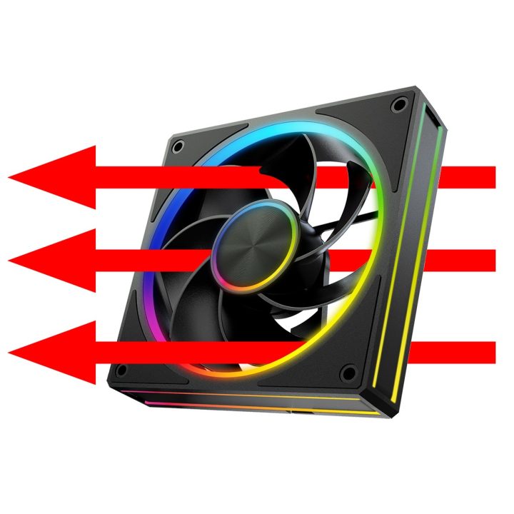 MODECOM VOLCANO LOOP 120 ARGB Ventola inversa nero