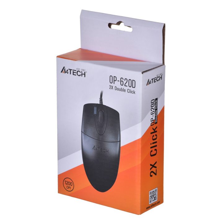 A4Tech OP-620D mouse ambidestro USB Type-A ottico 800 DPI