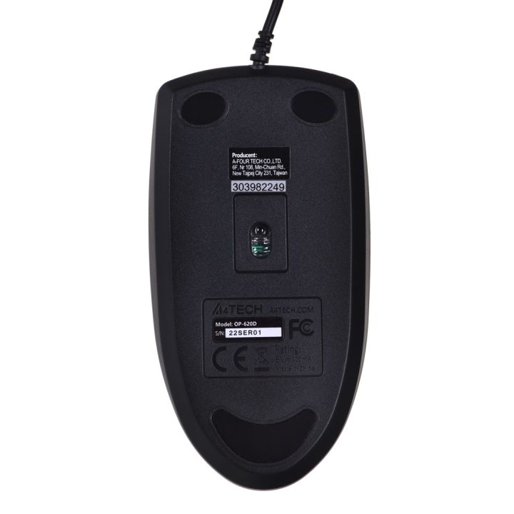 A4Tech OP-620D mouse ambidestro USB Type-A ottico 800 DPI