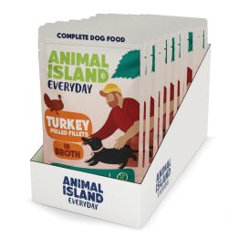 ANIMAL ISLAND Filetti di tacchino in brodo - cibo umido per cani - 10x150g