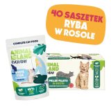 ANIMAL ISLAND Pesce bianco in brodo - cibo umido per gatti - 40x85g