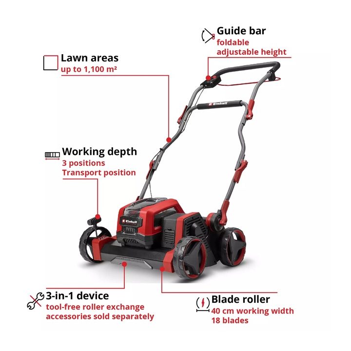 Aeratore/vertiratore GP-SC 36/40 Li BL-Solo EINHELL