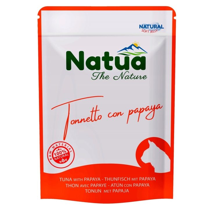 Natua Natural tonno con papaya cibo umido per gatto 70g