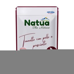 Natua Natural tonno e pollo con prosciutto cibo umido per gatto 70g