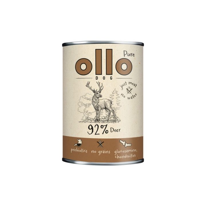 OLLO Pure Cervo – cibo umido per cani – 850 g