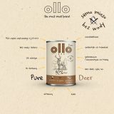 OLLO Pure Cervo – cibo umido per cani – 850 g