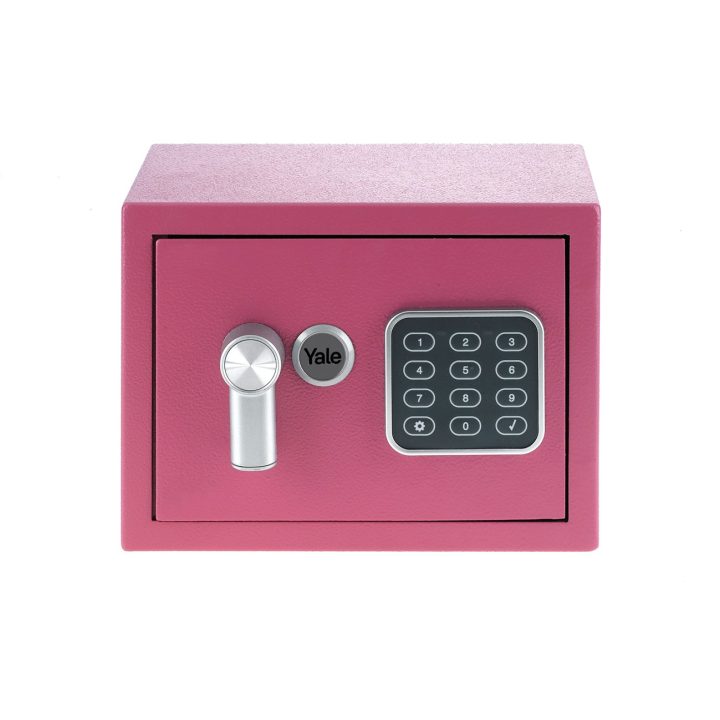 Yale YSV/170/DB2/P Cassaforte da libera installazione 3.8 l Acciaio Rosa