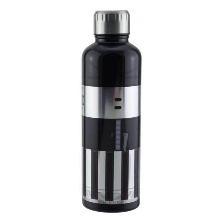 Paladone Darth Vader Lightsaber Bottiglia d'acqua in metallo Uso quotidiano 500 ml Acciaio inox Nero Argento