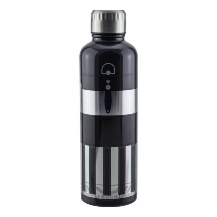 Paladone Darth Vader Lightsaber Bottiglia d'acqua in metallo Uso quotidiano 500 ml Acciaio inox Nero Argento
