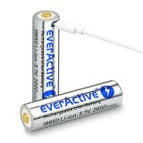 Batteria everActive 18650 3.7V Li-ion 2600mAh micro USB con protezione BOX
