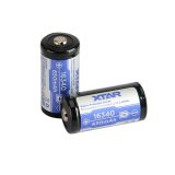 Batteria 16340/R-CR123 3 7V Li-ion 650 mAh con protezione
